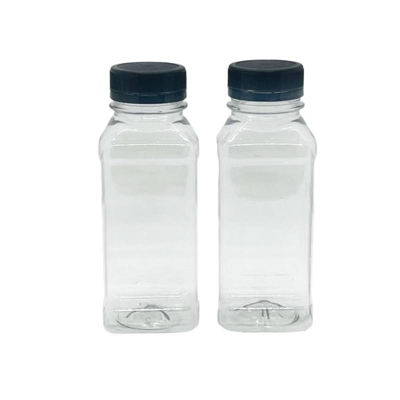 Botella Jugo Plastico BA x250 cc - Cuadrada ECO Con Tapa Plastica (x 20 unid)