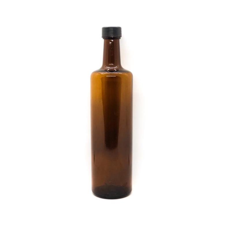 Botella Aceite Cilindrica x 750 cc - Ambar c/Tapa Plastica +inserto (x 12 unid)
