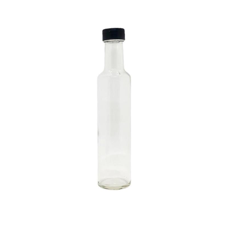 Botella Aceite Cilindrica x 250 cc c/Tapa Plastica (x 12 unid)